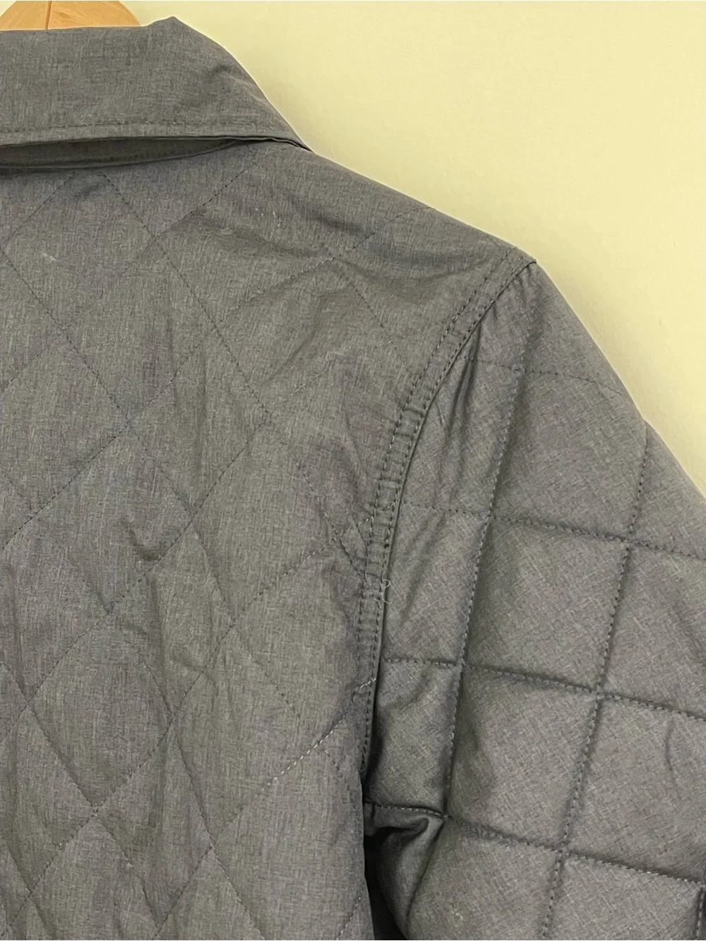 Gymboree Quilted Snap Jacket Gray Boys L 10-12 Lightweight Coat